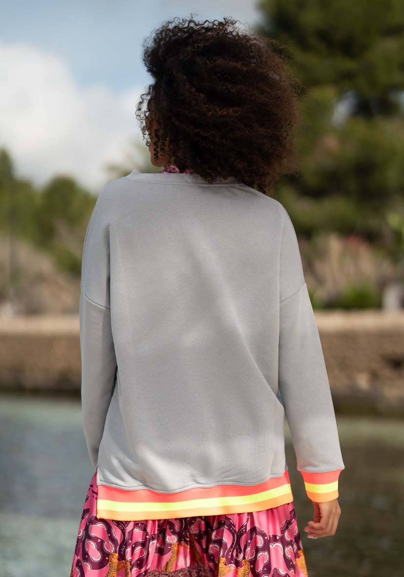 Miss Goodlife V-Neck L(i)ebe – grey Günstiger Verkauf