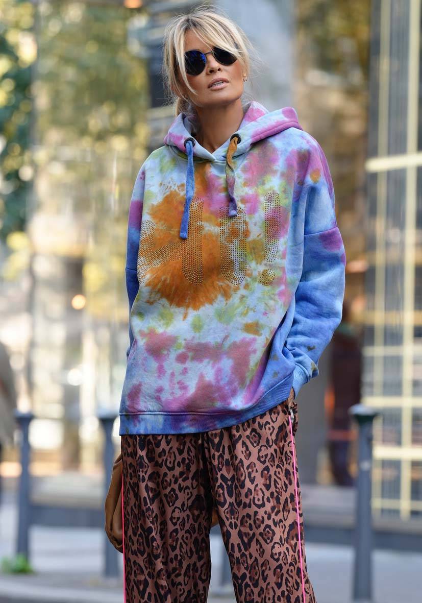 Miss Goodlife Hoodie Batik Hi! Strass – rose Begrenztes Angebot