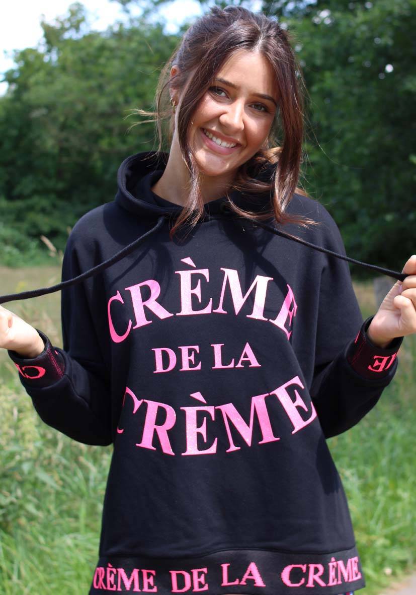 Miss Goodlife Hoodie Cème de la Crème Glitter – black Valentinstagsangebot