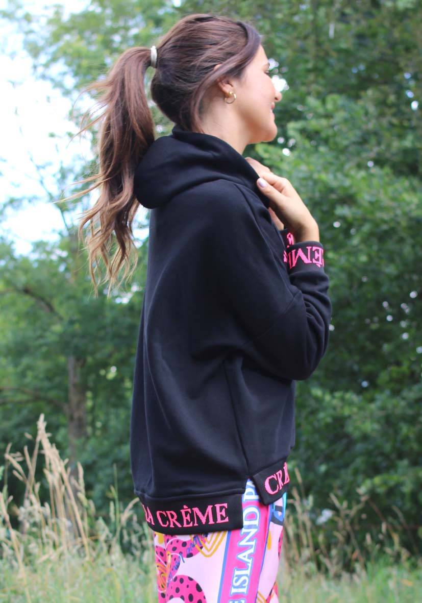 Miss Goodlife Hoodie Cème de la Crème Glitter – black Valentinstagsangebot