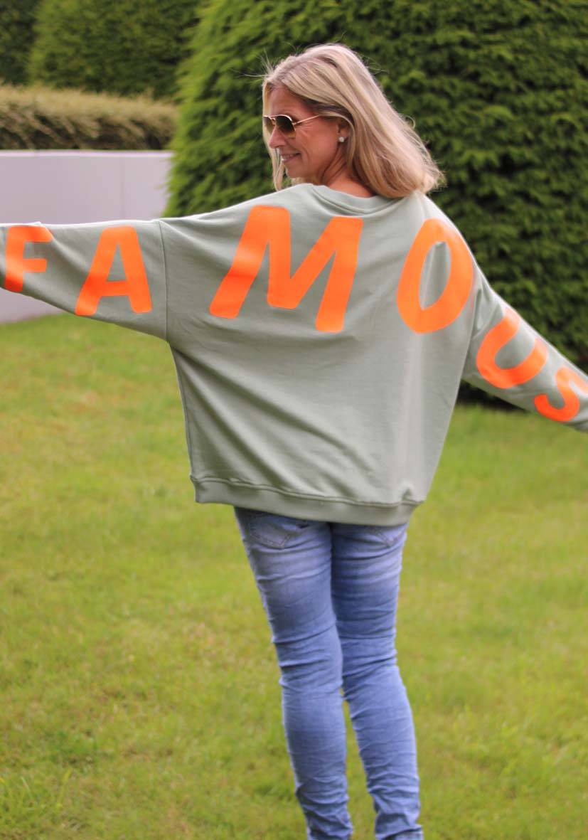 Miss Goodlife Roundneck Famous Heartface Strass – almond Heißer Verkauf