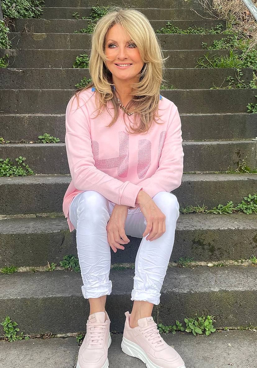 Miss Goodlife V-Neck Hi Hi! Strass – rose/neonpink Zeitbegrenzte Promotion