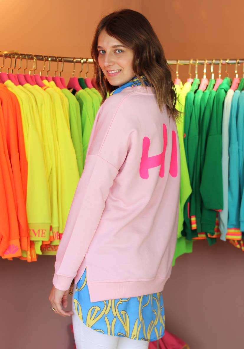 Miss Goodlife V-Neck Hi Hi! Strass – rose/neonpink Zeitbegrenzte Promotion