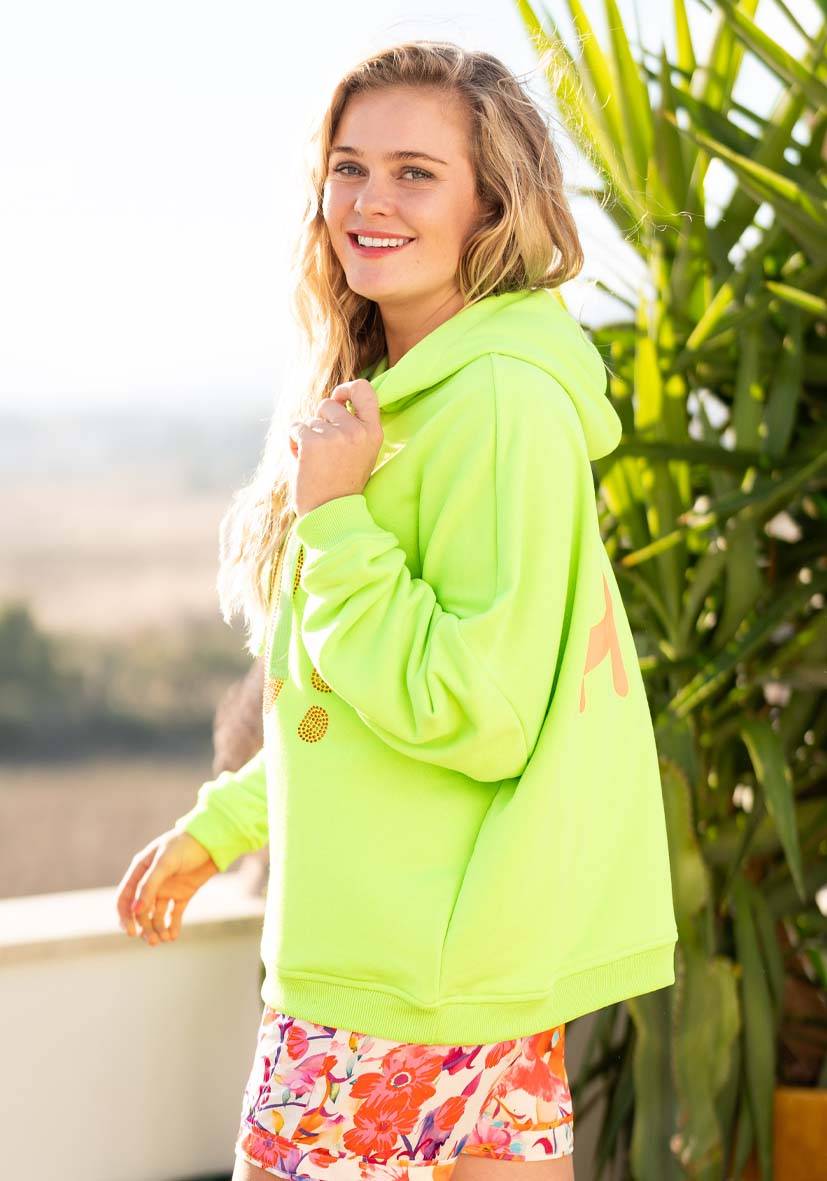 Miss Goodlife Hoodie Hi! Hi! – neongreen/neonorange 50% Rabatt für begrenzte Zeit