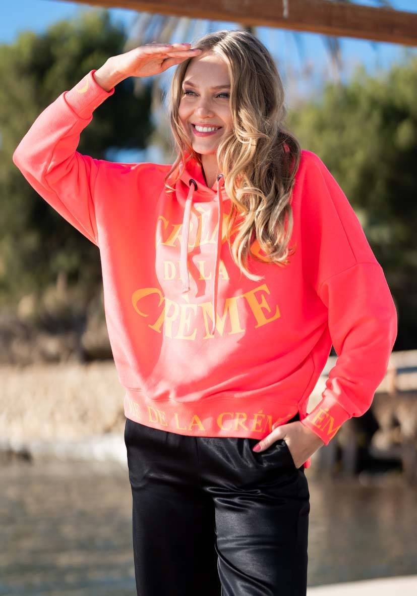 Miss Goodlife Hoodie Crème de la Crème – neonpink/neonorange 2025