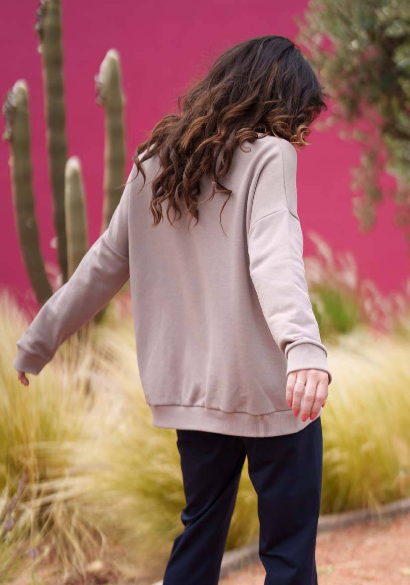 Miss Goodlife V-Neck L(i)ebe Pocket – sand/neonyellow Versandkostenfrei