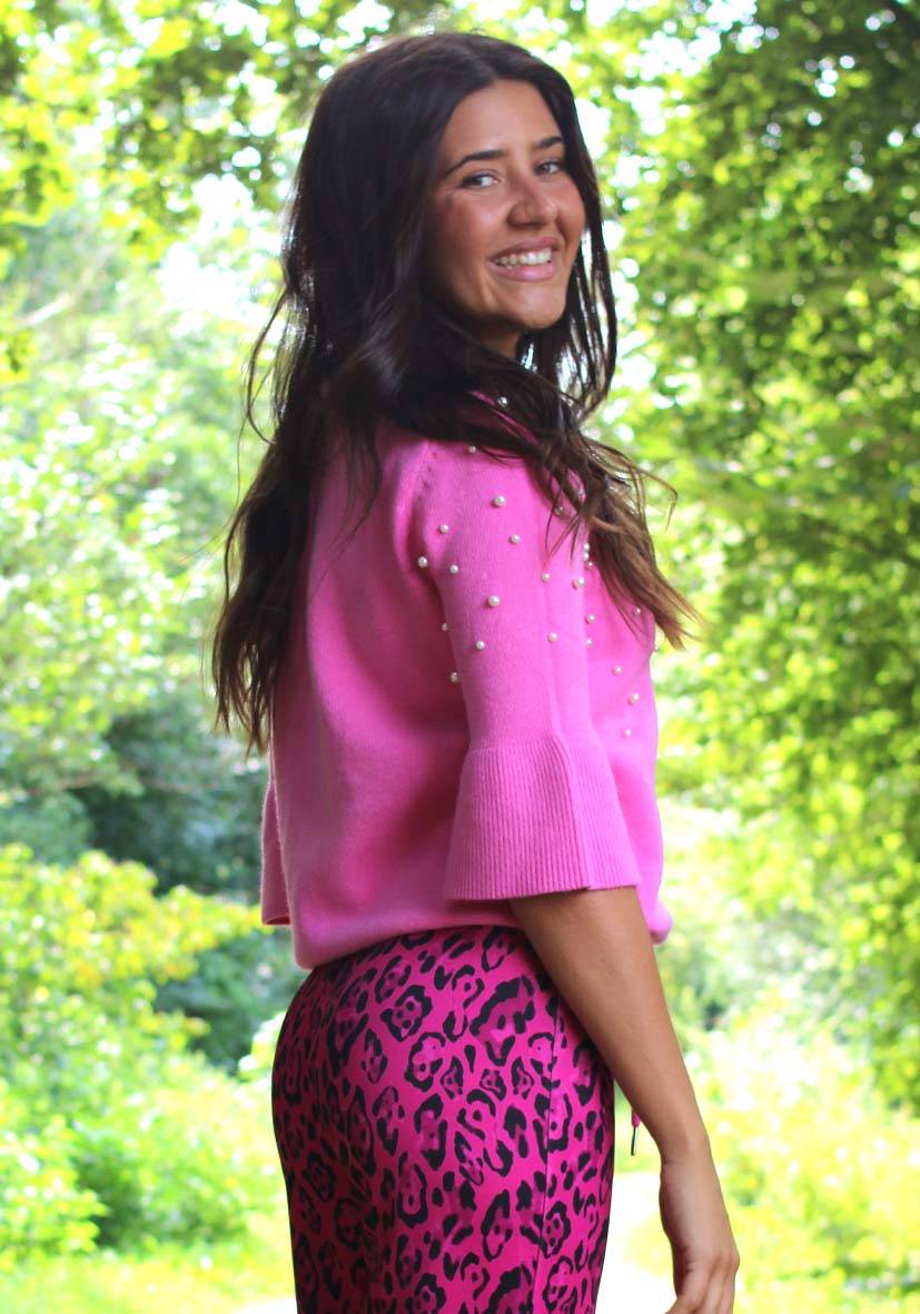 Miss Goodlife Pullover Pearl Roundneck – pink Vatertagsangebot