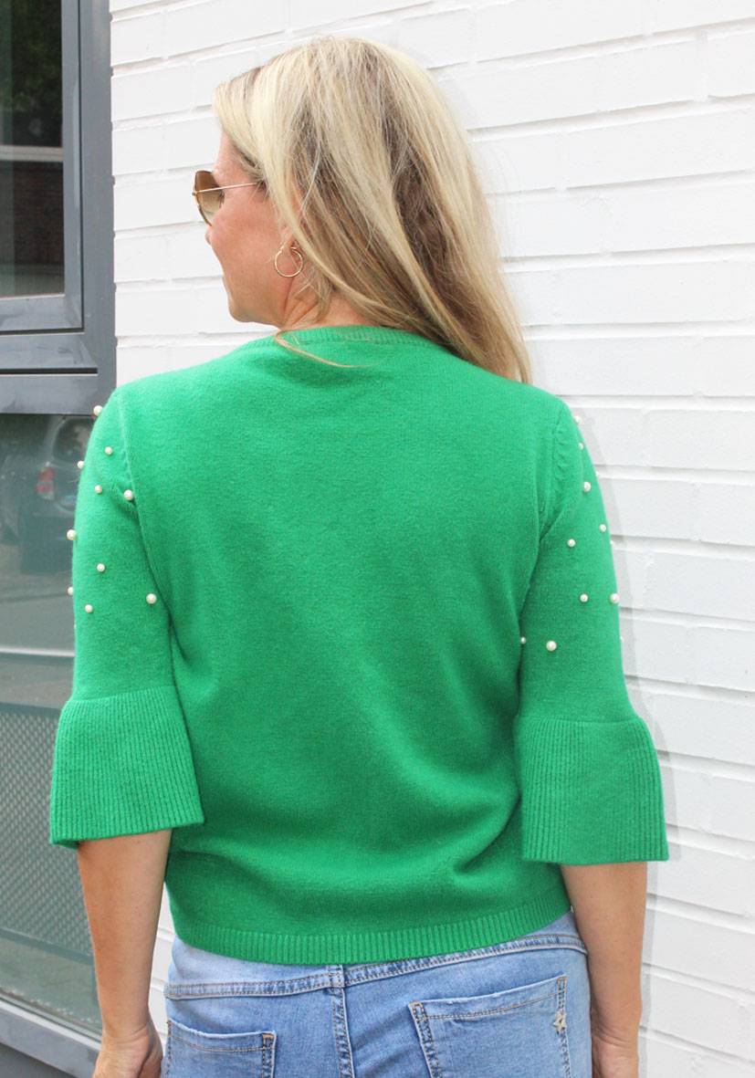 Miss Goodlife Pullover Pearl Roundneck – green Valentinstagsangebot