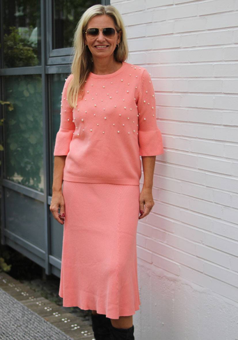 Miss Goodlife Pullover Pearl Roundneck – peach Jubiläumsangebot