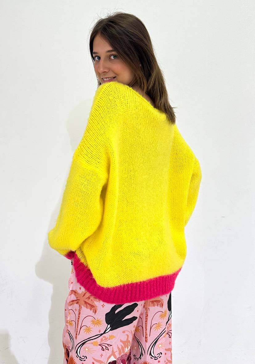 Miss Goodlife Pullover Heart – yellow Kauf eins, bekomm eins gratis