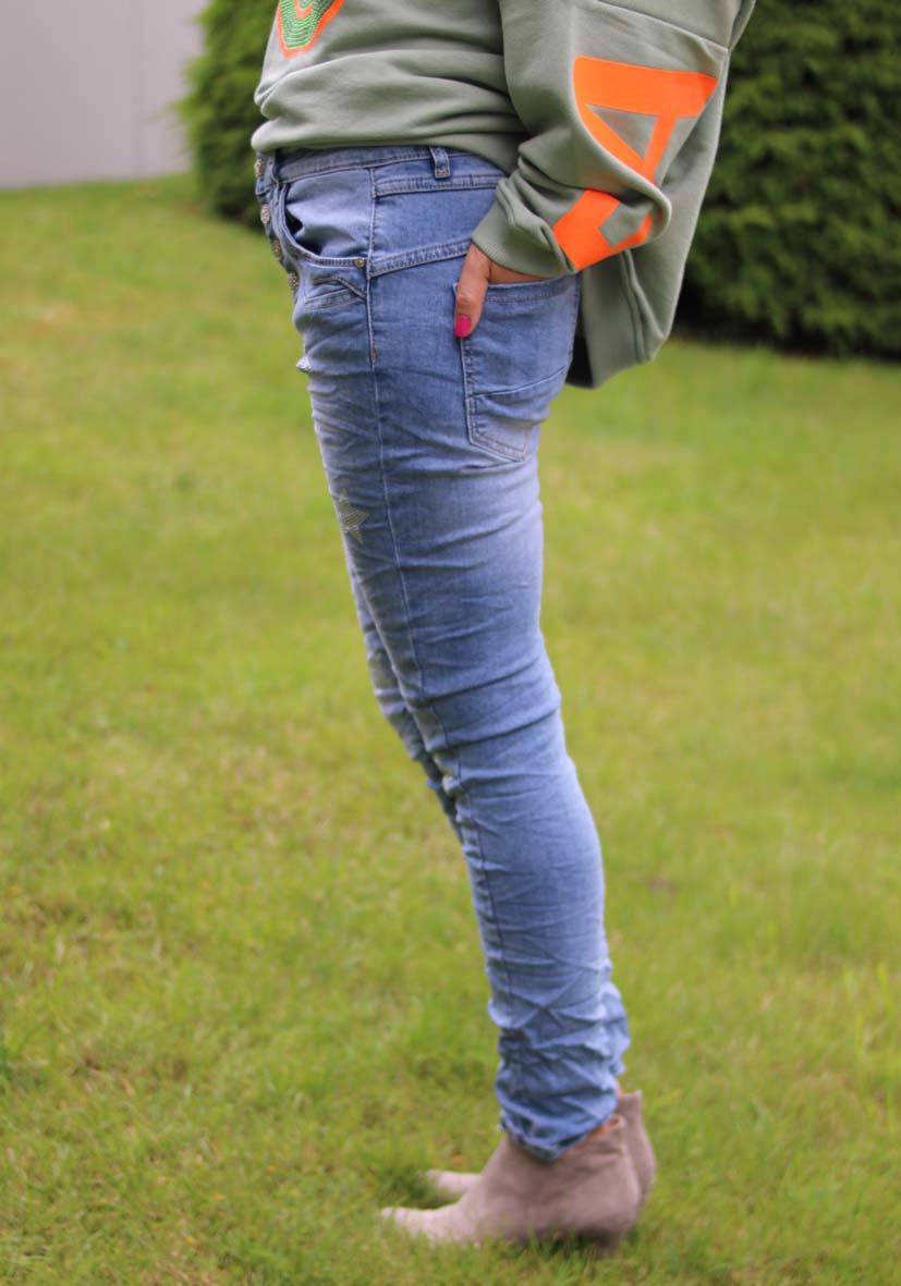 Miss Goodlife Jeans Silver Stone Stars Sonderangebot der Fabrik