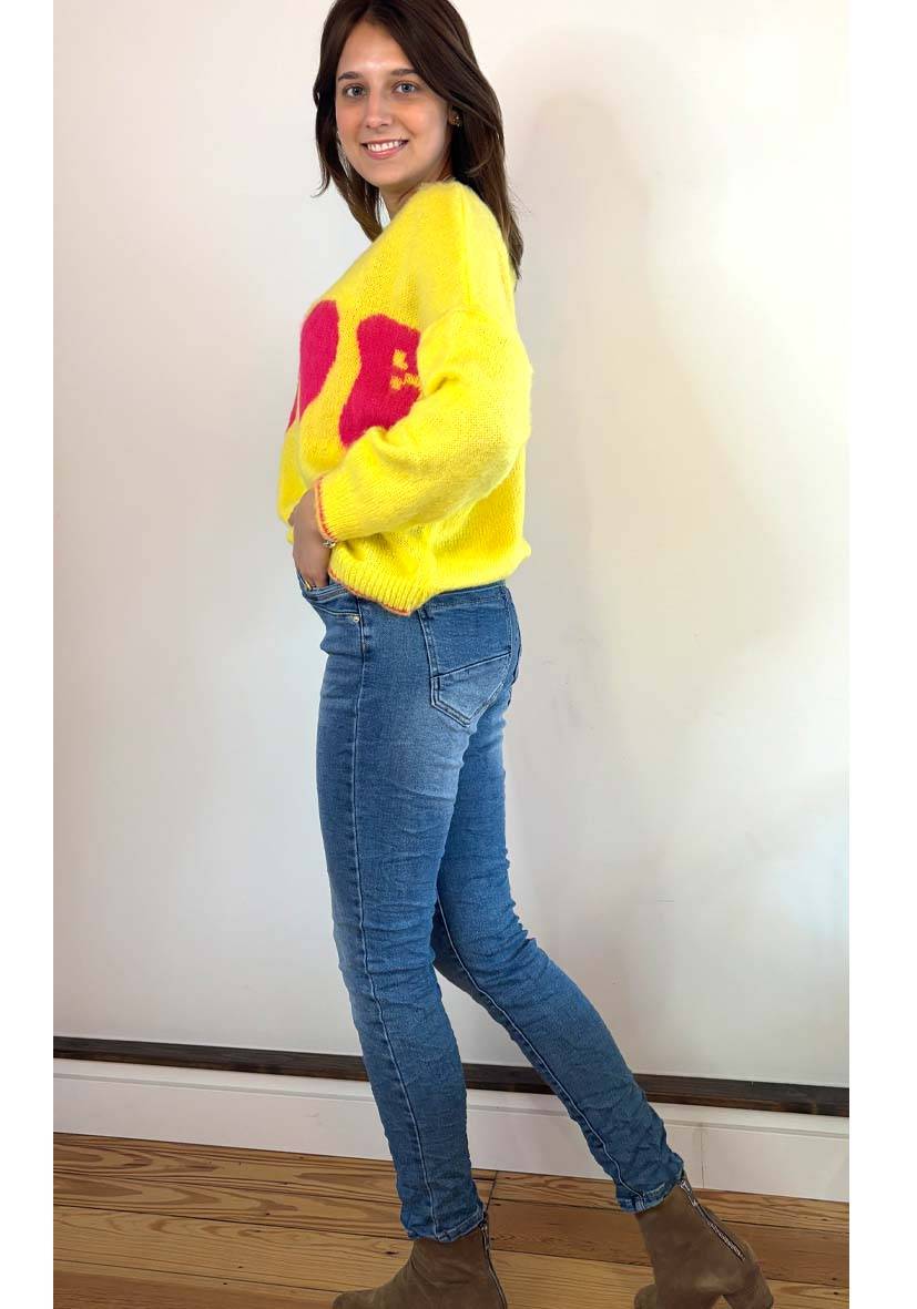 Miss Goodlife Star Jeans Heart Button – blue Discount Store für neue Produkte