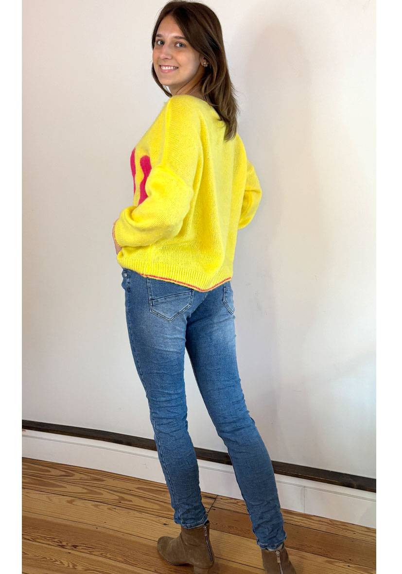 Miss Goodlife Star Jeans Heart Button – blue Discount Store für neue Produkte