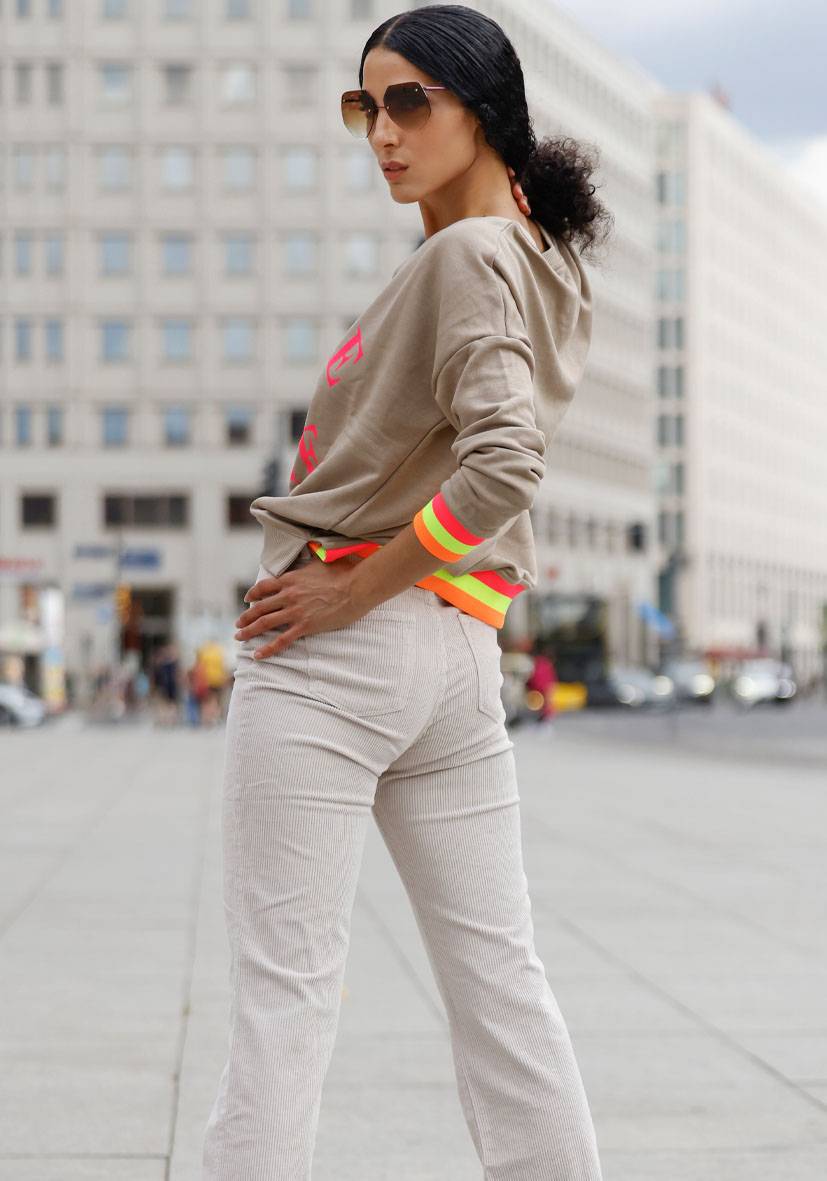 Miss Goodlife 5-Pocket-Cordhose – creme Im Verkauf