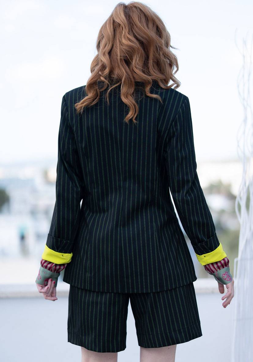 Miss Goodlife Blazer Neon Pinstripes Online