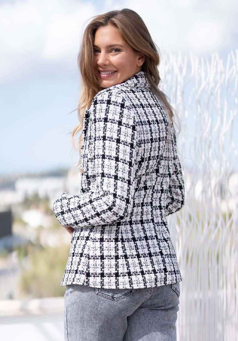 Miss Goodlife Blazer Tweed – black Auslauf