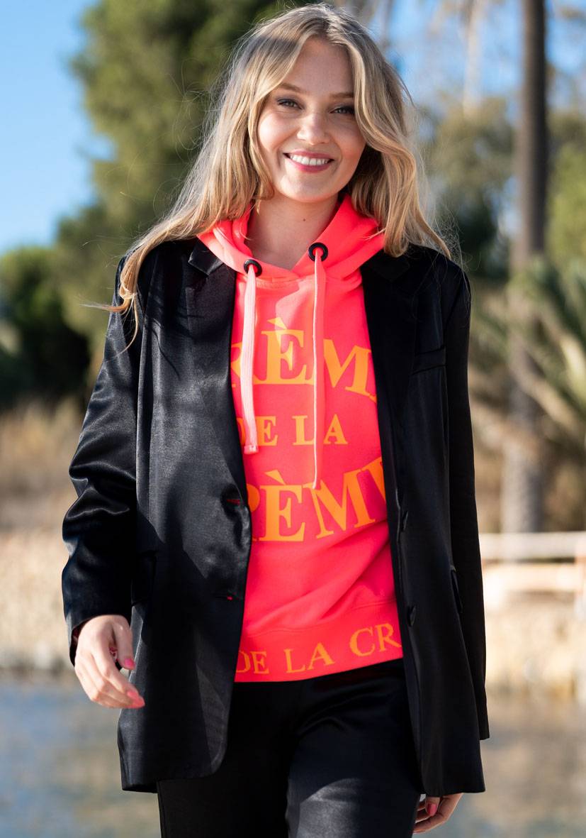 Miss Goodlife Blazer Satin – black Schlussverkauf
