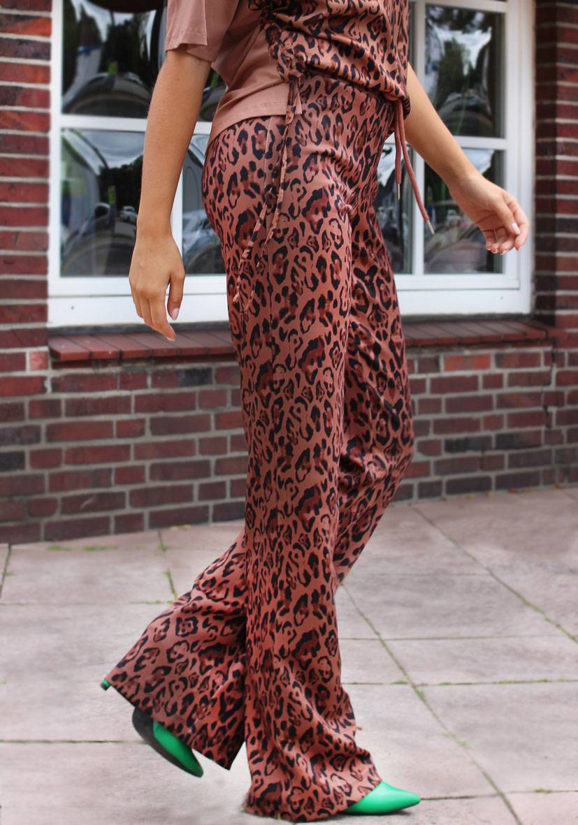 Miss Goodlife Wide Leg Pants Leo – brown Top Angebot