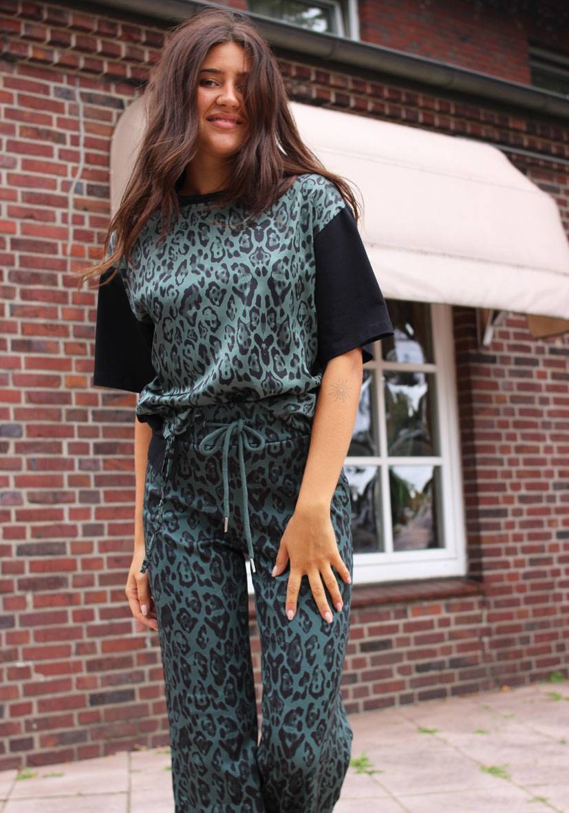 Miss Goodlife Wide Leg Pants Leo – green Zeitlich begrenztes Angebot