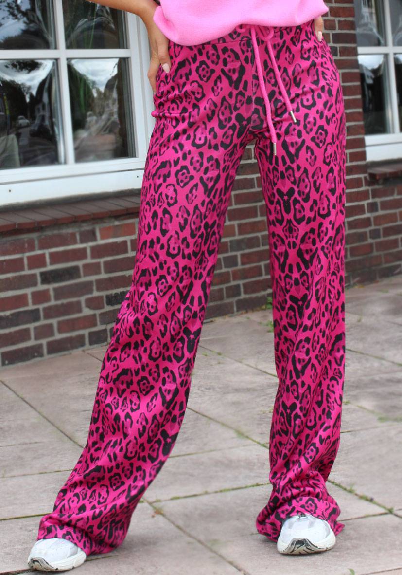 Miss Goodlife Wide Leg Pants Leo – pink Exklusive Angebote