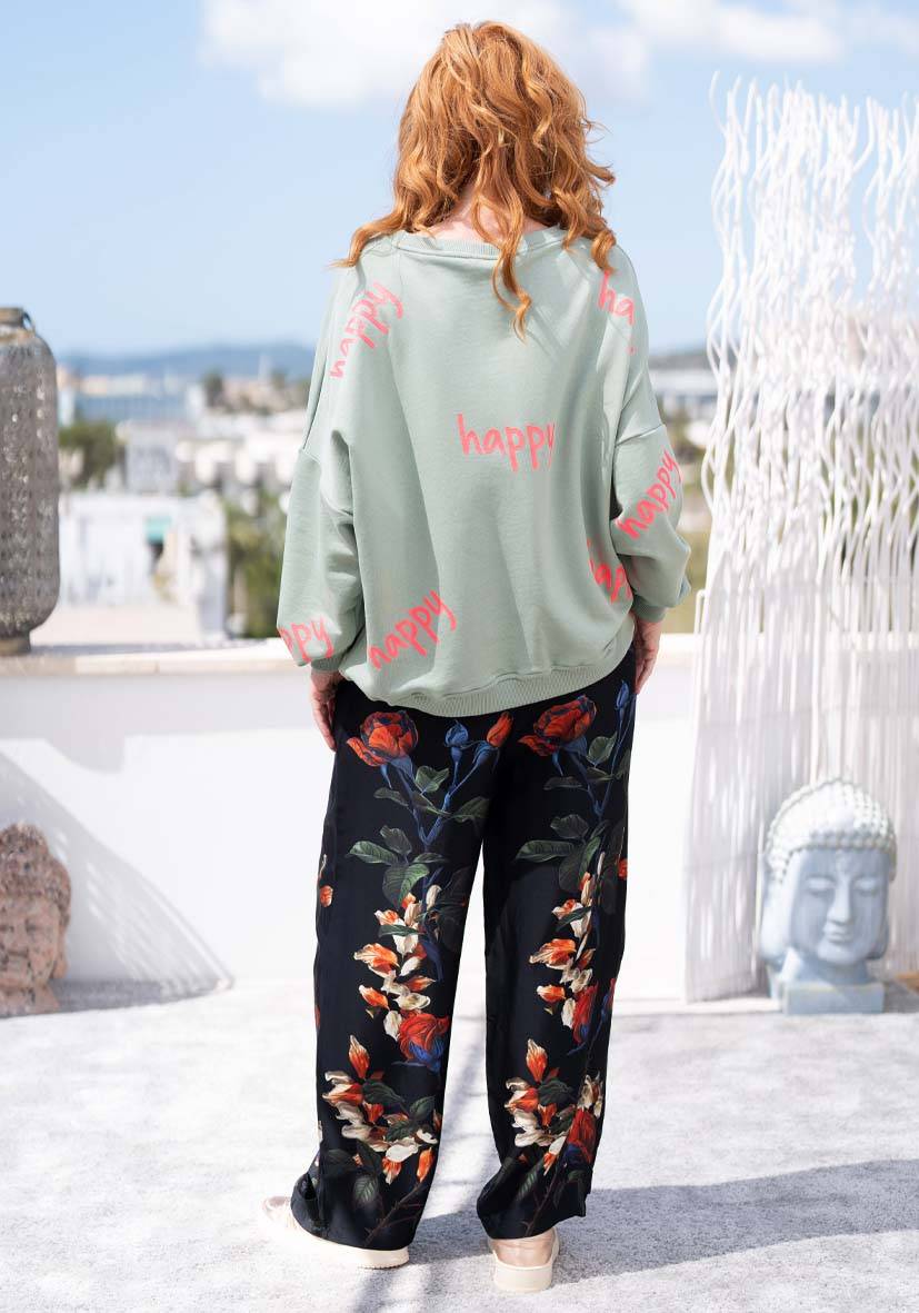 Miss Goodlife Pants Roses – black Tiefpreis