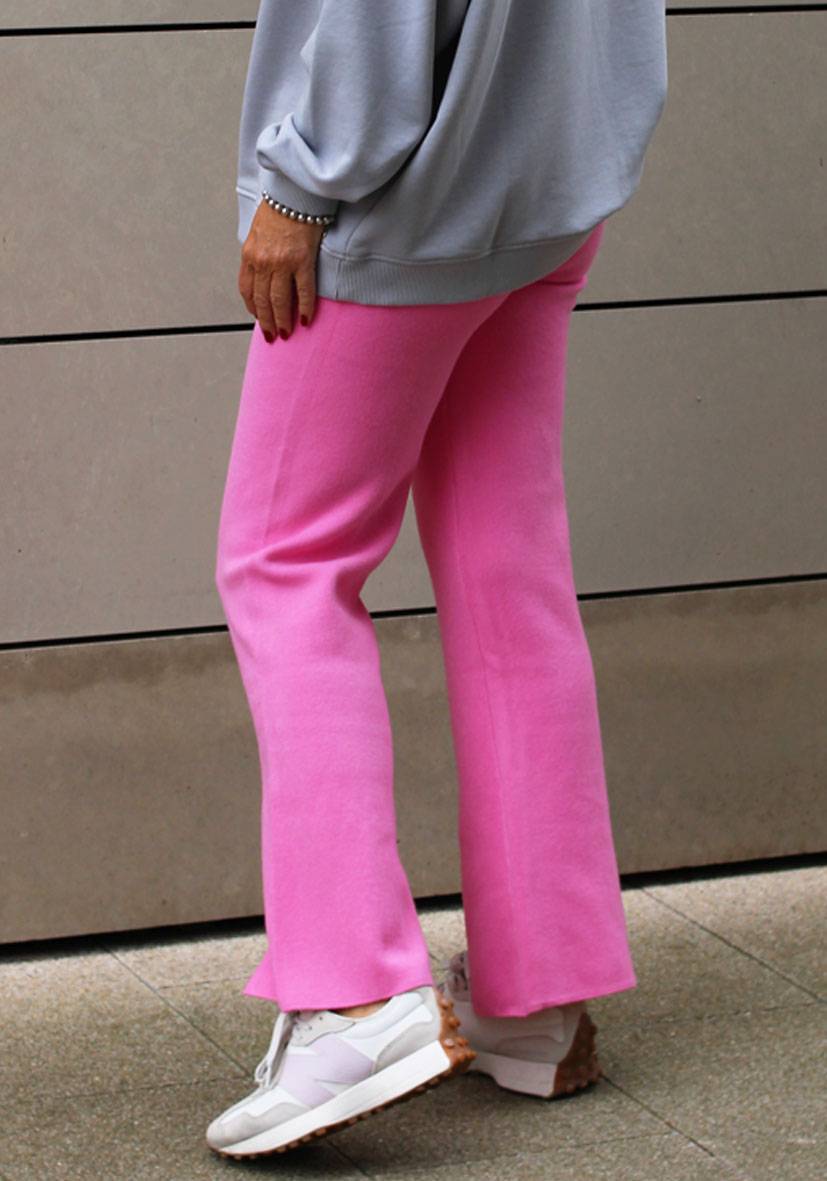 Miss Goodlife Pants Knitted – pink Super Rabatt