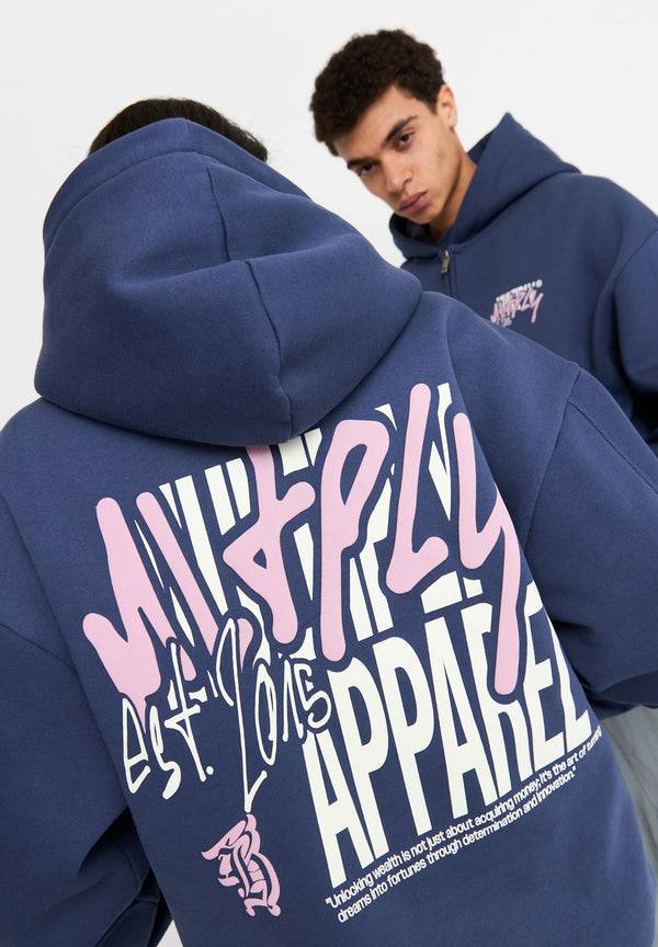 Multiply Spparel Oversize Zip Hoodie BETRAYAL Night Shadow Tägliche Deals