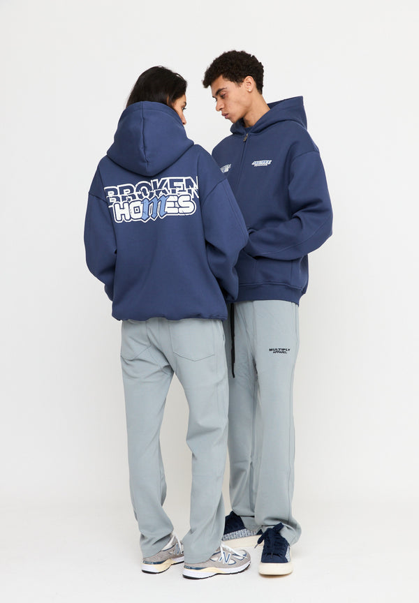 Multiply Spparel Oversize Zip Hoodie BROKEN HOMES Night Shadow Sonderangebote