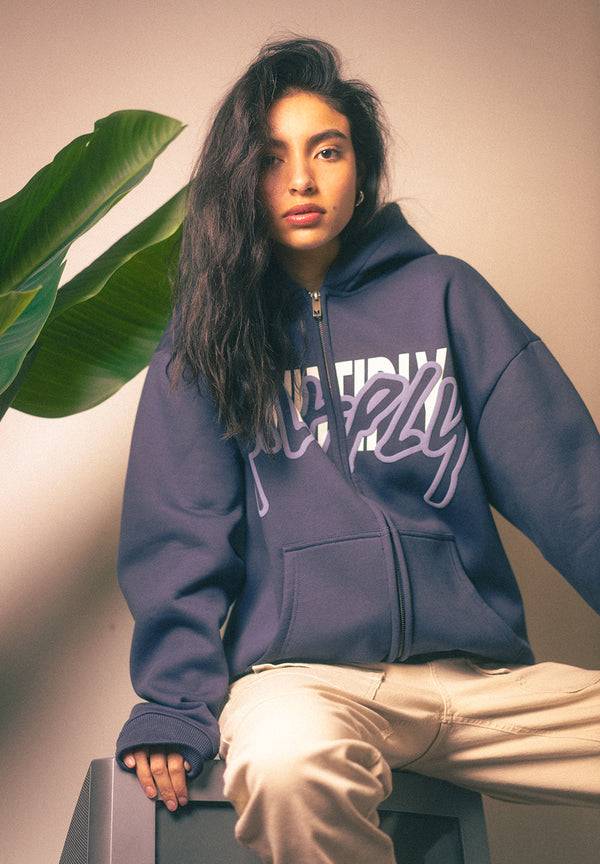 Multiply Spparel Oversize Zip Hoodie STRESS Night Shadow Riesige Ersparnisse
