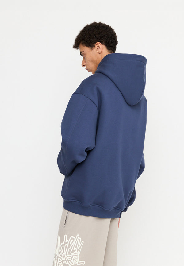 Multiply Spparel Oversize Zip Hoodie STRESS Night Shadow Riesige Ersparnisse