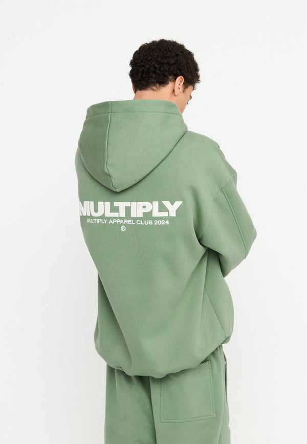 Multiply Spparel Oversize Zip Hoodie MULTIPLY Hedge Green Begrenzte Freigabe