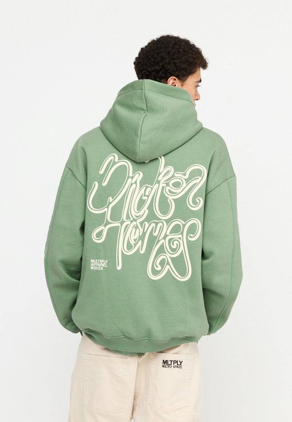Multiply Spparel Oversize Zip Hoodie CONFLICT Hedge Green Letzte 2 Tage