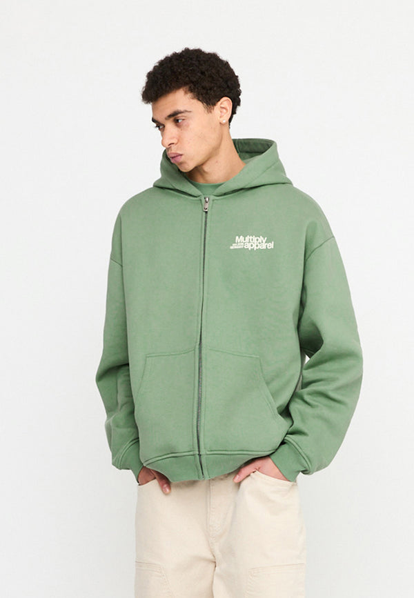 Multiply Spparel Oversize Zip Hoodie CONFLICT Hedge Green Letzte 2 Tage