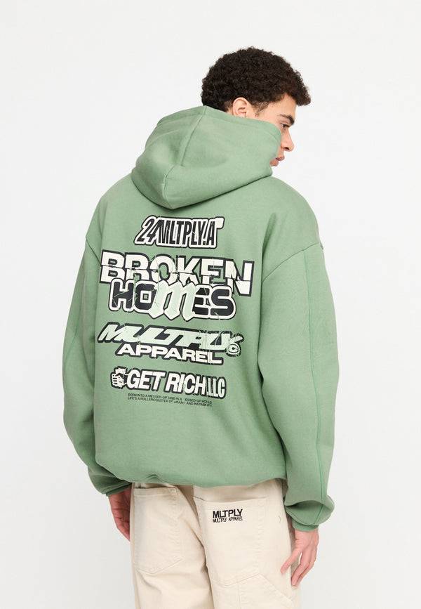 Multiply Spparel Oversize Hoodie TRAUMA Hedge Green Zeitbegrenzte Promotion
