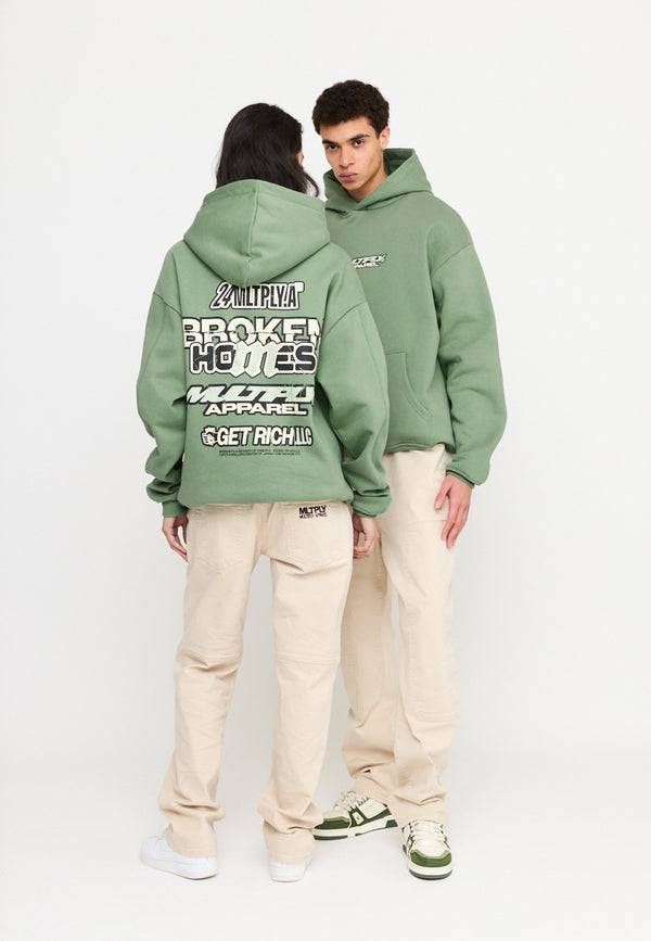 Multiply Spparel Oversize Hoodie TRAUMA Hedge Green Zeitbegrenzte Promotion