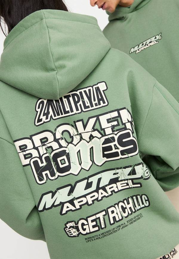 Multiply Spparel Oversize Hoodie TRAUMA Hedge Green Zeitbegrenzte Promotion