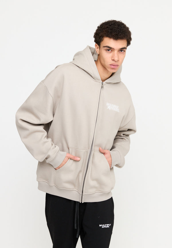 Multiply Spparel Oversize Zip Hoodie MISSING String Nur für heute