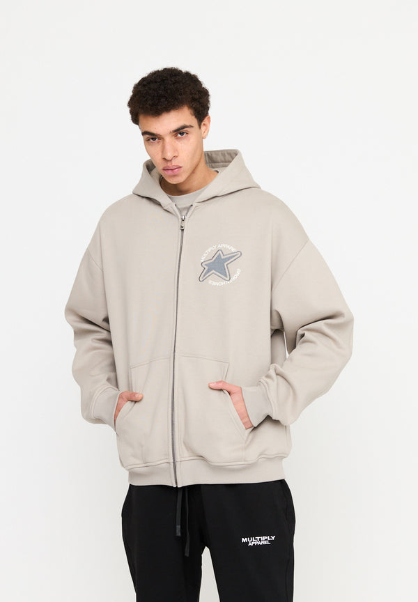 Multiply Spparel Oversize Zip Hoodie EMOTIONS String Sonderangebot der Fabrik