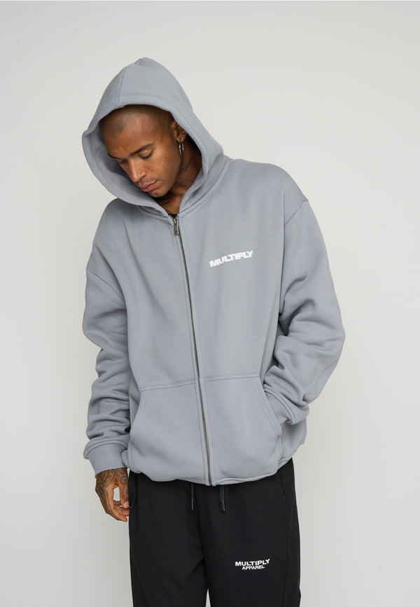 Multiply Spparel Oversize Zip Hoodie MULTIPLY Ultimate Grey Riesige Rabatte