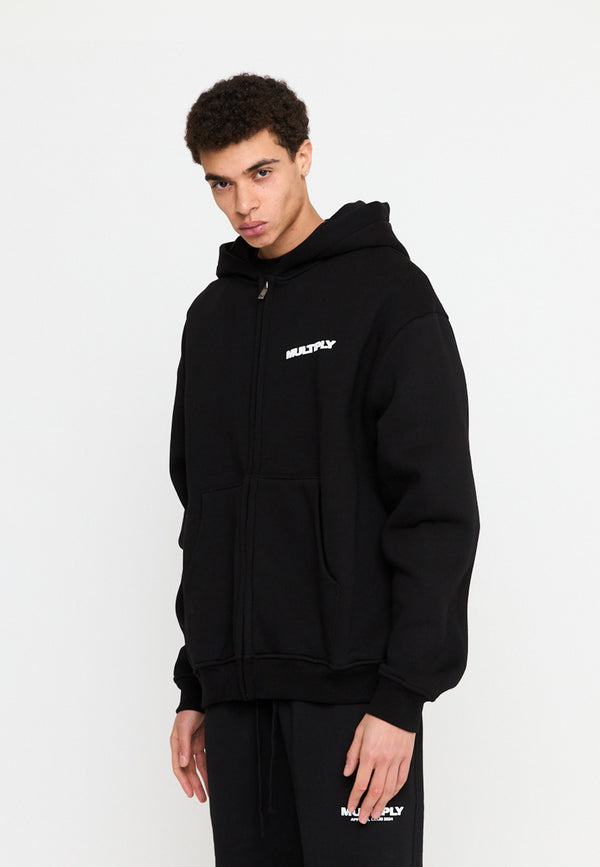 Multiply Spparel Oversize Zip Hoodie MULTIPLY Black Clearance-Verkauf