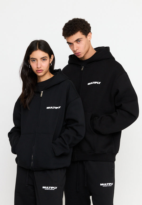 Multiply Spparel Oversize Zip Hoodie MULTIPLY Black Clearance-Verkauf