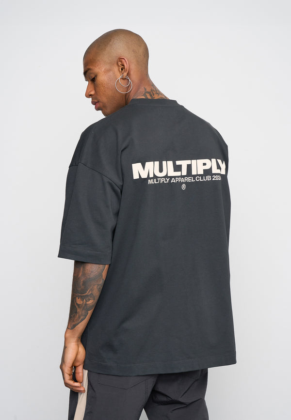 Multiply Spparel Oversize T-Shirt MULTIPLY Black Soda Washed Outlet