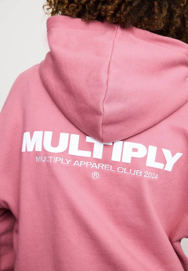 Multiply Spparel Oversize Zip Hoodie MULTIPLY Rose Wine Auslauf