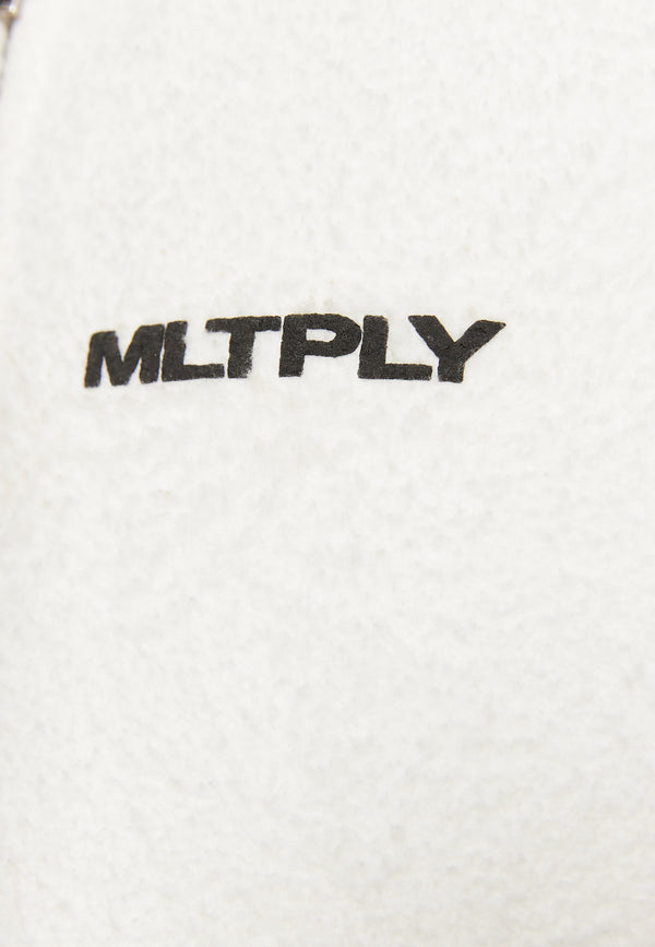 Multiply Spparel Oversize Zip Hoodie BRUSHED Off White Schlussverkauf