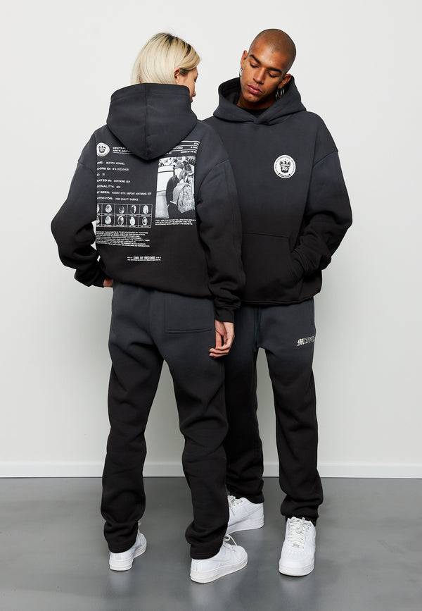 Multiply Spparel Oversize Hoodie SUSPICIOUS Black Soda Washed Günstiger Verkauf