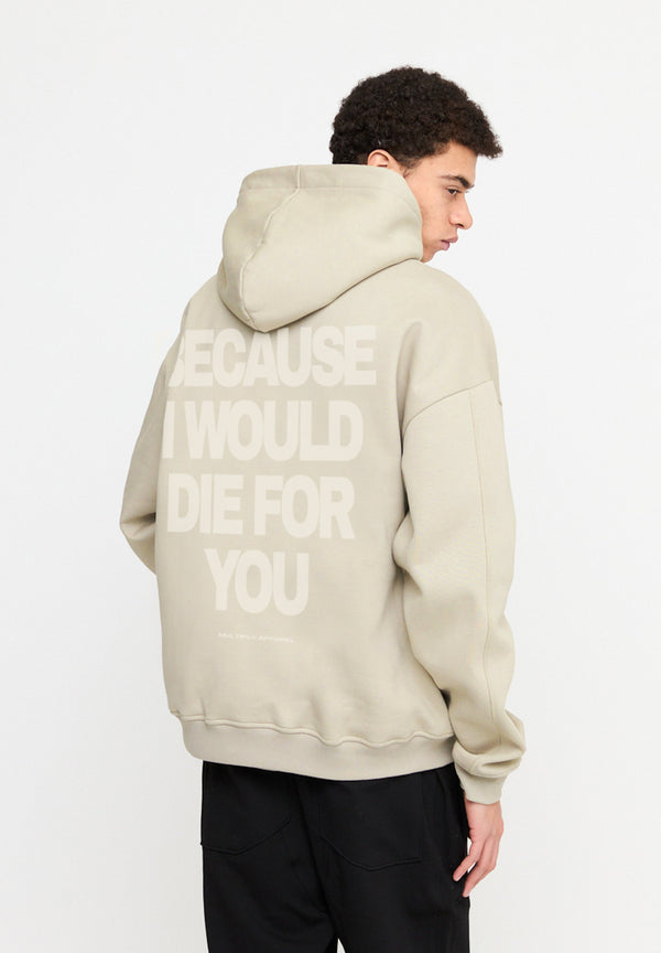 Multiply Spparel Oversize Zip Hoodie DIE FOR YOU Cement Fabrikverkauf