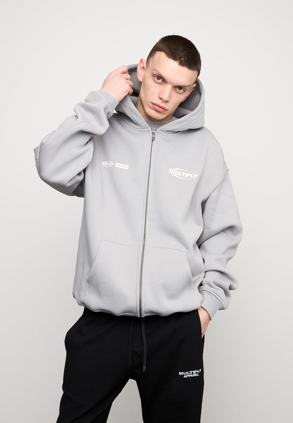 Multiply Spparel Oversize Zip Hoodie LAW Ultimate Grey Kostenloser Versand