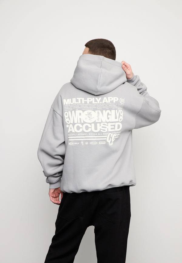 Multiply Spparel Oversize Zip Hoodie LAW Ultimate Grey Kostenloser Versand