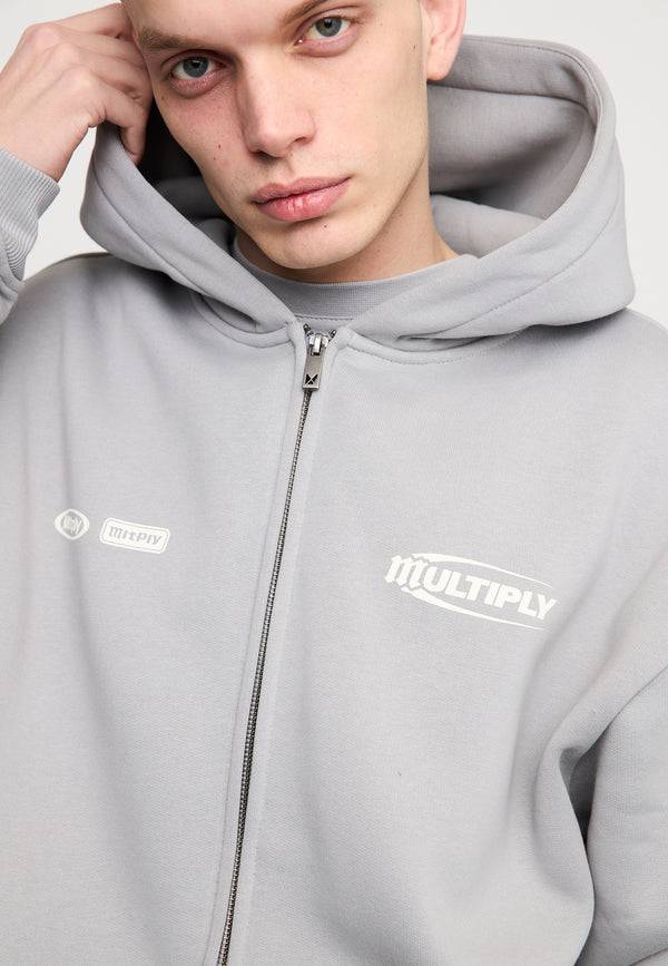Multiply Spparel Oversize Zip Hoodie LAW Ultimate Grey Kostenloser Versand
