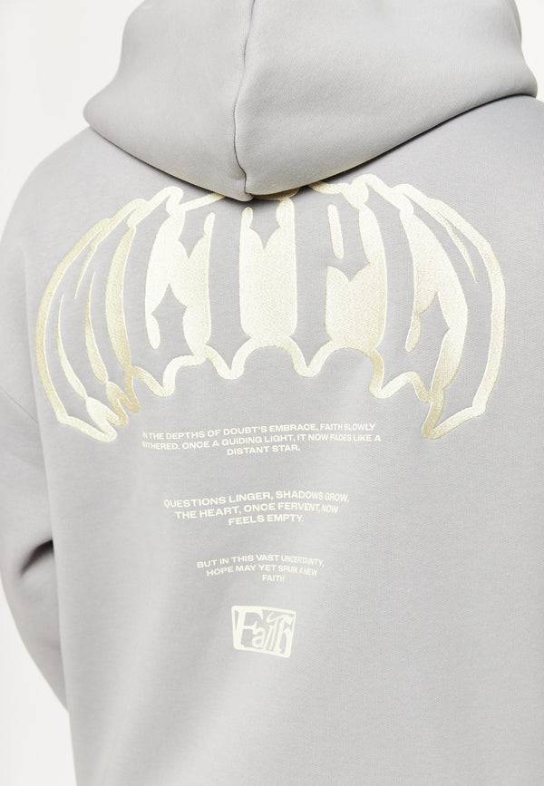Multiply Spparel Oversize Zip Hoodie FADING FAITH Ultimate Grey Fabrikpreis